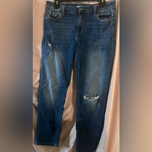 Cello Distressed Dark Blue Boyfriend Jeans